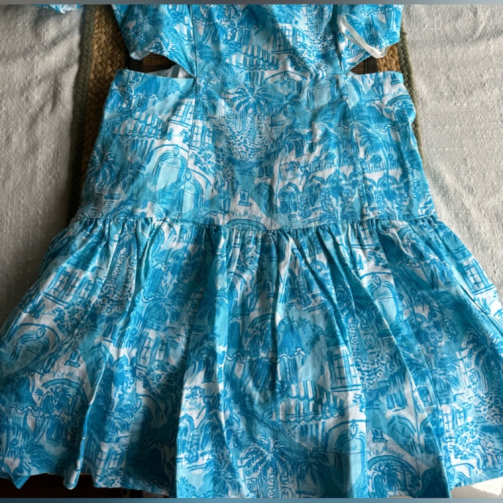 NWT Lilly Pulitzer Size 8 Kylanne Elbow Sleeve Linen - Sunny State of Mind